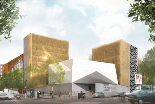 Rendering of the proposed Centre Européen du Judaïsme in Paris. (Image via theartnewspaper.com)
