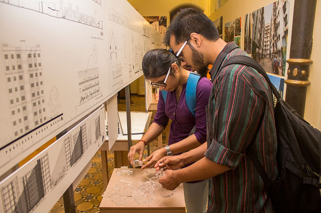 This exhibition by Sameep Padora at Somaiya Centre for Lifelong Learning presents existing models of affordable housing in the city of Mumbai sutured deep within the city’s fabric and history. Photo Credits: Sidhant Mehra