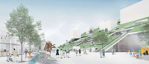 Winning design by Joe Shih. Architects + Riken Yamamoto and Field Shop for the Taoyuan Museum of Arts, Taiwan. Image: Taoyuan office of Public Construction. 