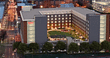 A rendering of the new apartment-style residence hall