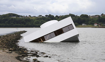 Is that Le Corbusier's Villa Savoye floating in a Danish fjord?