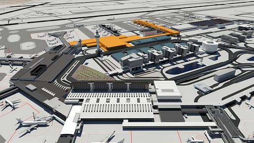 Artist impression of new pier and terminal. Courtesy of Schiphol Airport