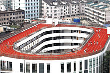 Chinese School puts running track on its roof