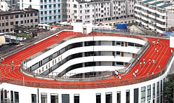 Chinese School puts running track on its roof