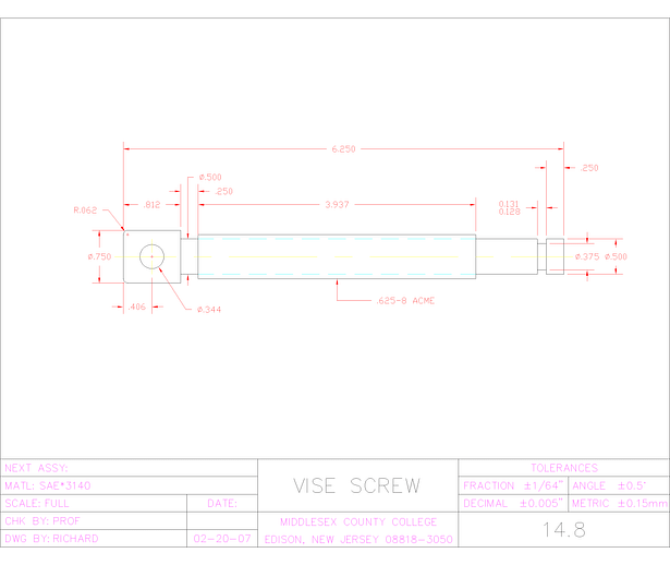 Vise Screw