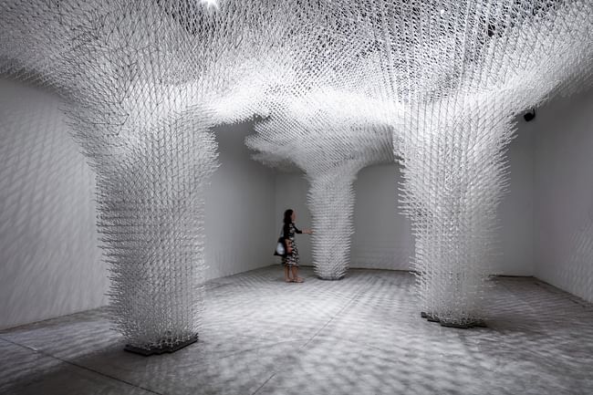Cloud Pergola designed by Alisa Andrasek, the Croatian Pavilion for the 2018 Venice Architecture Biennale. Image credit, Luke Hayes