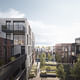 View towards Campfield Road from upper courtyard