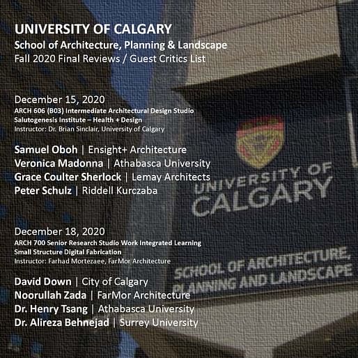University of Calgary Final Reviews