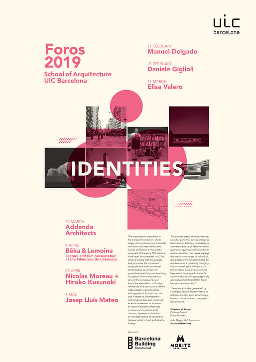 Poster courtesy of UIC Barcelona School of Architecture.