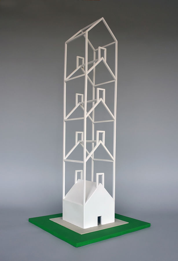House Tower, 13 inches W 13 inches L 31 inches H.
