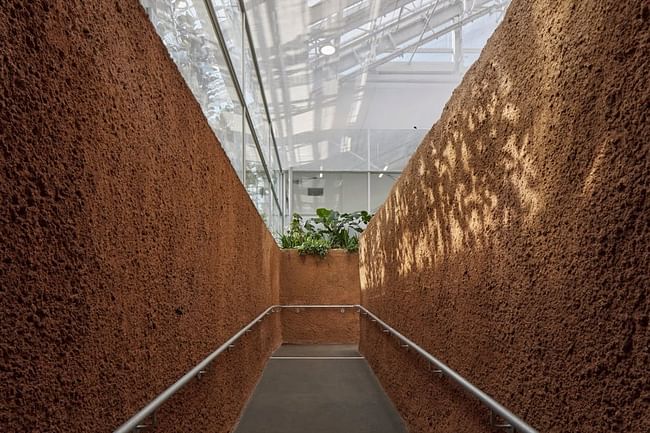 Ramp to the Grand Vivarium. Photo credit: James Brittain — Kuehn Malvezzi / Pelletier de Fontenay / Jodoin Lamarre Pratte architectes in consortium