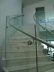 Frameless Curved Glass Railings in Residential home