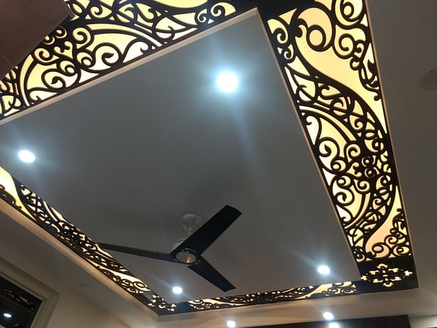 Top Trending, Classical, stylish MDF wooden false ceiling with Duco paint made by Aspire Interiors, false ceiling contractors, manufacturers, suppliers, sellers in Faridabad, Delhi NCR