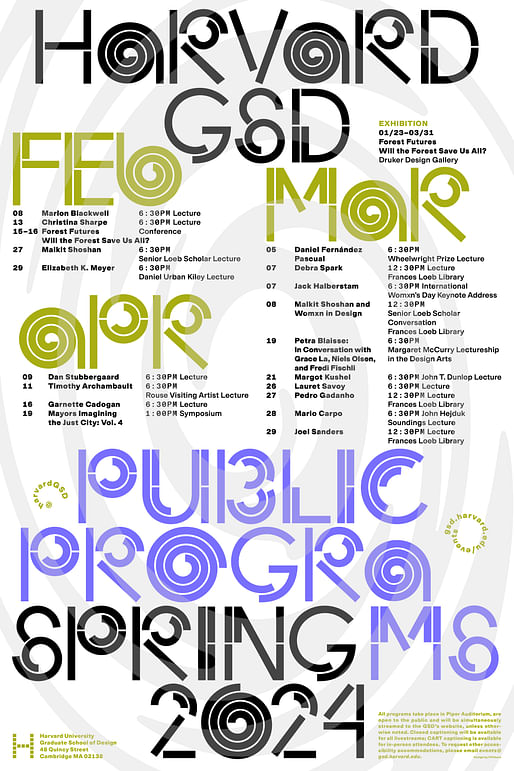 Lecture poster courtesy of the Harvard Graduate School of Design