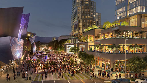 Will the long-delayed Grand Avenue addition finally complete LA's cultural and civic district? Image: Gehry Partners/Related Cos.