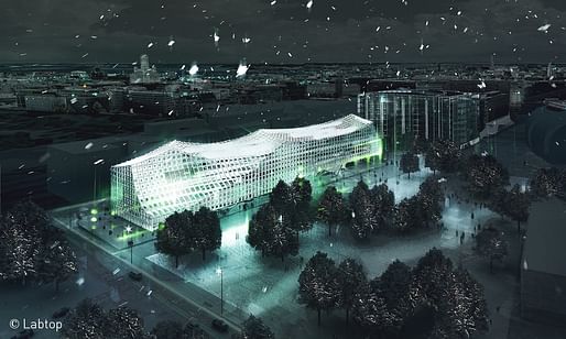 Helsinki Central Library competition entry by PAR. Rendering: Labtop.