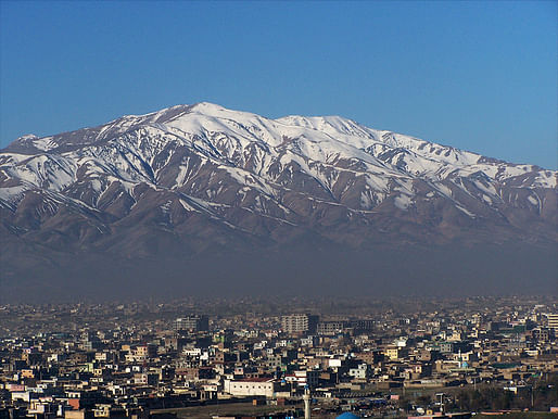 Snow-capped mountains towering over Kabul—at an estimated 5.266 million inhabitants, now the world's 75th largest city. Photo: Joe Burger/Wikipedia