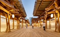 Athletes’ Village Plaza: A Festive Space Created with Timber from Across the Nation