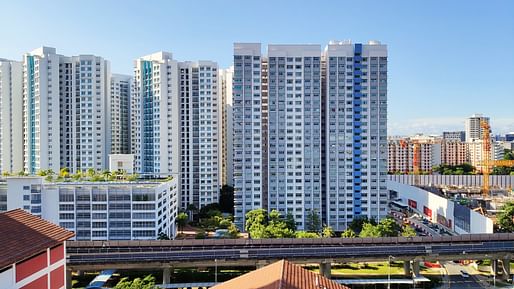 Public housing blocks in Singapore. Image courtesy Flickr user <a href="https://www.flickr.com/photos/surveying/49555254233/in/album-72157713167911222/">Jnzl's Photos</a>. (CC BY 2.0 Deed)