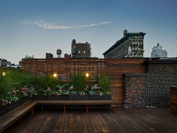 The rooftop patio offers spectacular city views, and a quiet place to think.