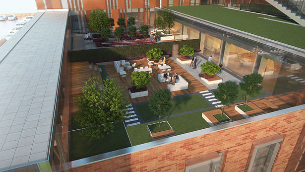 UPMC Vision & Rehabilitation Institute - Healing Garden Rooftop Terrace ⒸHOK