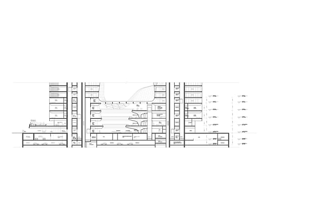 ZHA: Opus, Section 01. Image courtesy of Zaha Hadid Architects.