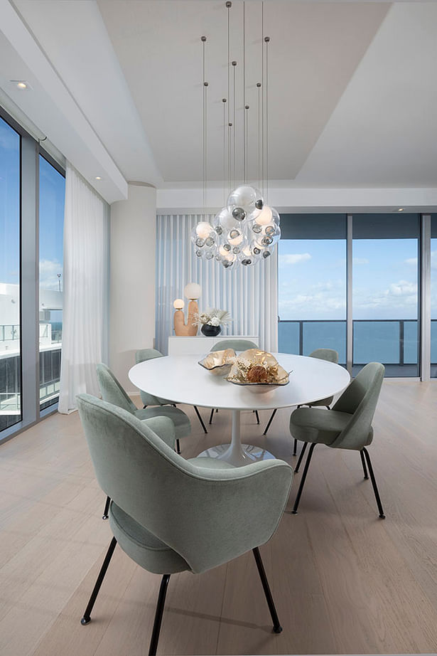 Dining Room Design - Modern Beachfront Fort Lauderdale Condo by DKOR Interiors