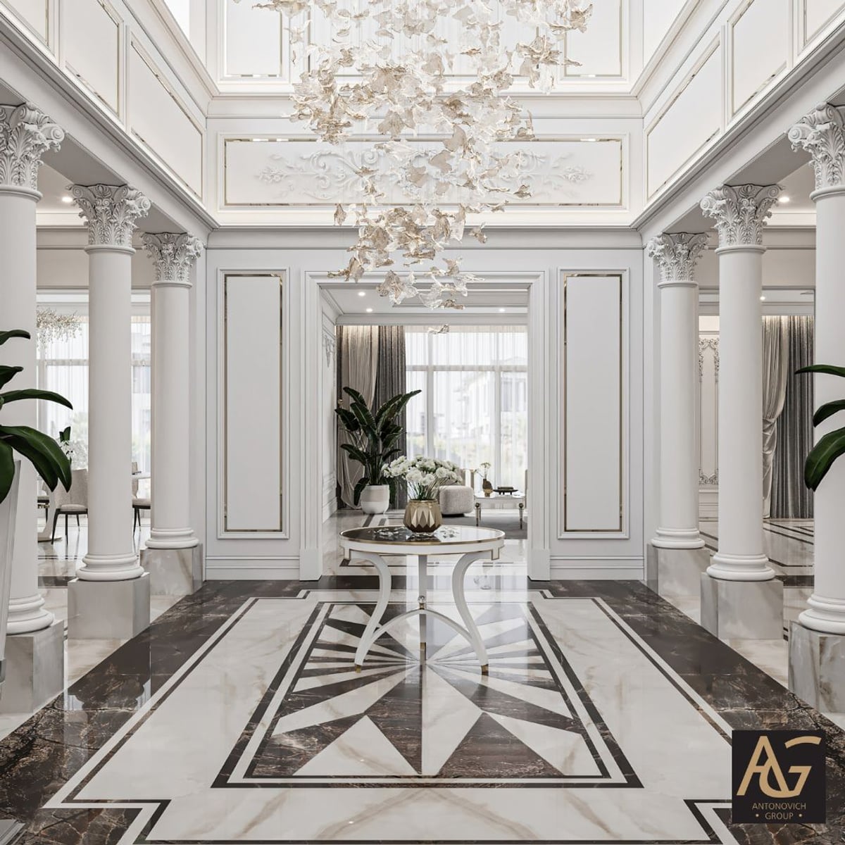 Luxury Villa Courtyard Interior Design | Luxury Antonovich Design ...