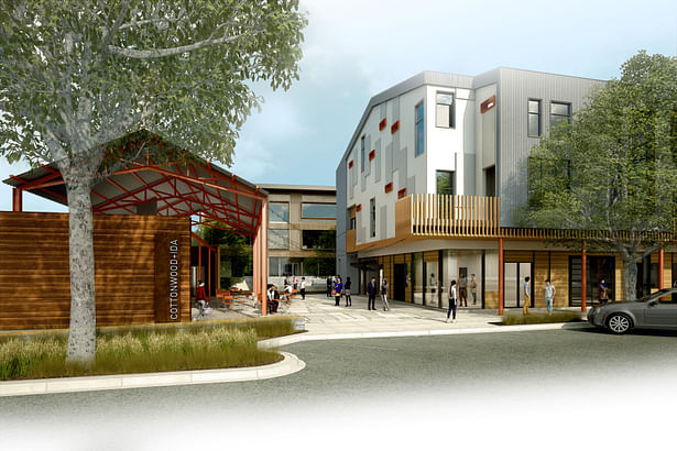 Cottonwood & Ida - Plaza Entry Rendering