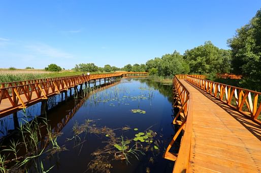 Cyclists traveling along the popular EuroVelo 6 route can visit the Kopački Rit Nature Park in Croatia. Photo via Wikipedia.