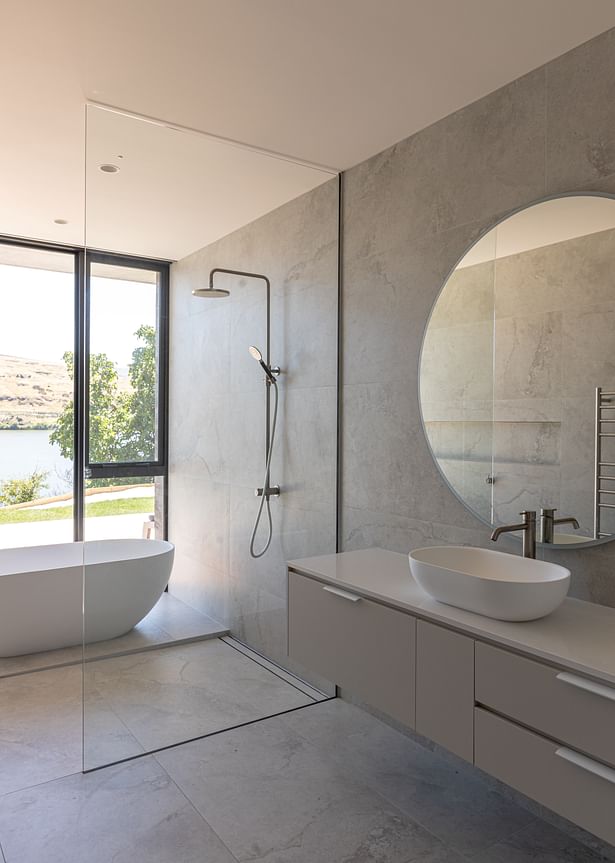 Lake Hayes Home, Queenstown, by Ben Hudson Architects - bathroom