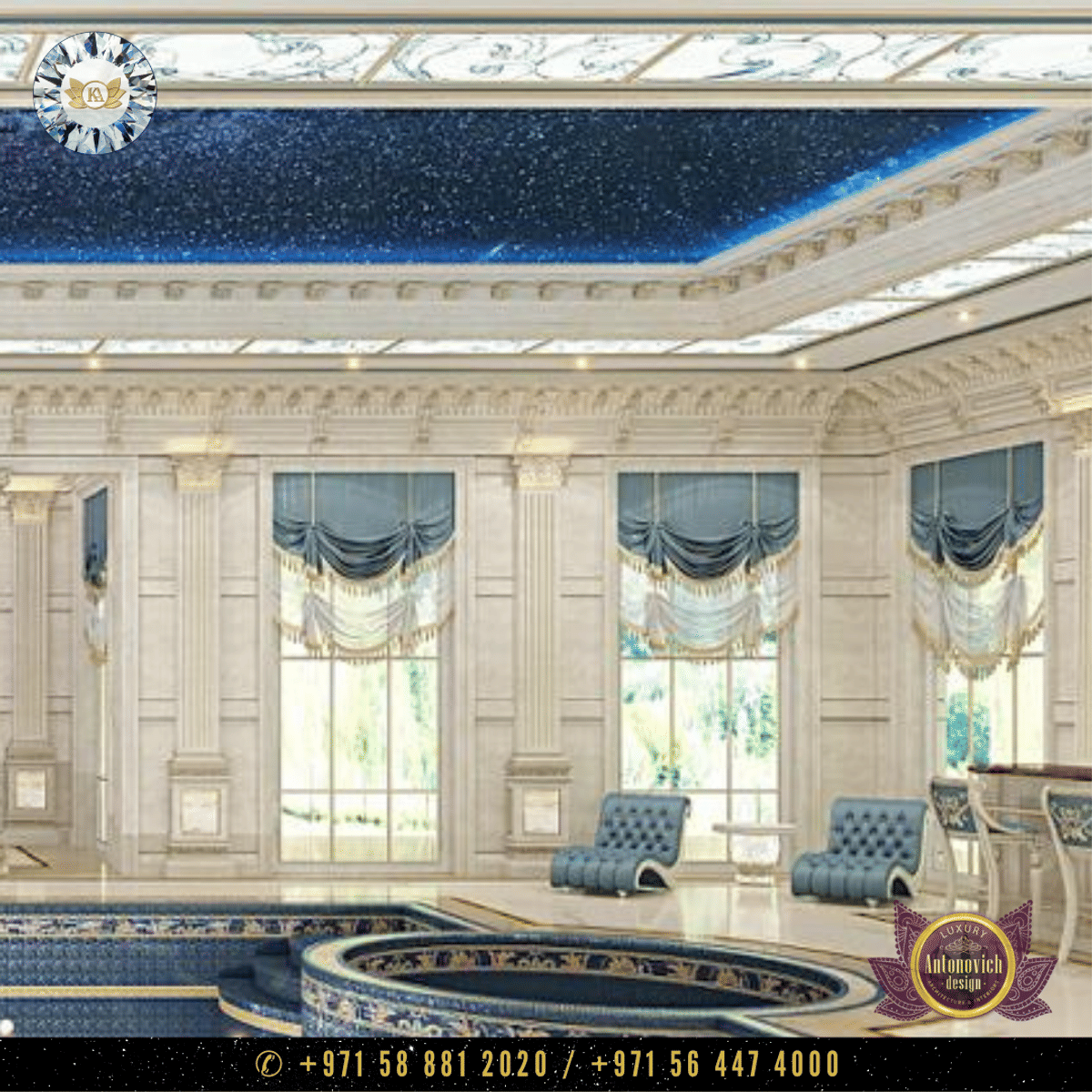 Luxury Swimming Poll Interior Design | Luxury Antonovich Design | Archinect