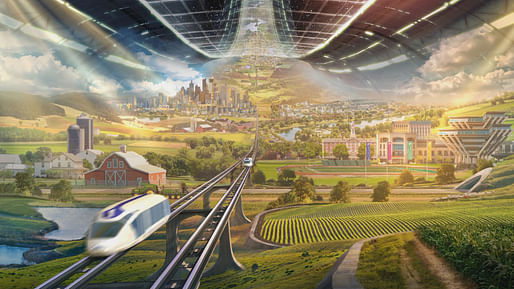 Rendered image of Jeff Bezos' Blue Origin space city was inspired by former professor Gerard O'Neill. Image © Blue Origin 