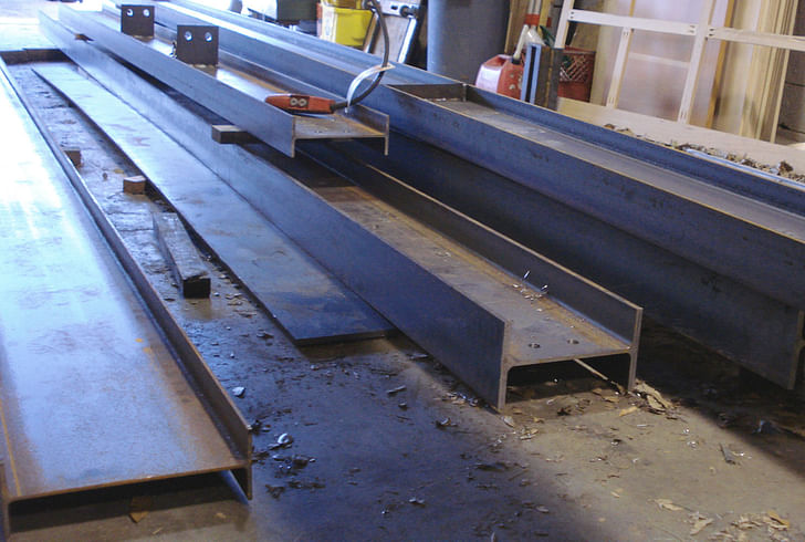 Wide flanges in process. Fabricated while working at Cottam Hargrave.