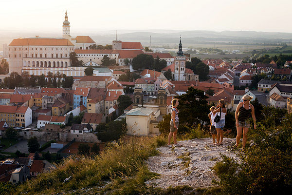 A view of the Mikulov Castle from Svaty Kopecek, or Holy Hill by Gordon Walters