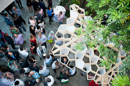 “Penta” pavilion for Eric Nulman’s second year 202b studio. Image courtesy of USC Architecture.