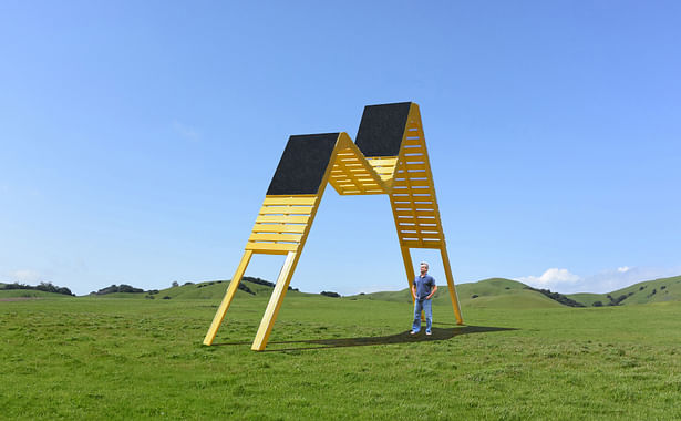 The basic building component of the pavilion, which can be placed together with as many as needed to make a pavilion of various sizes and shapes.