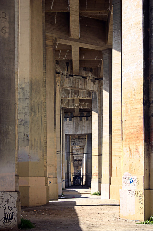 original photo: underneath the 6th Street Bridge