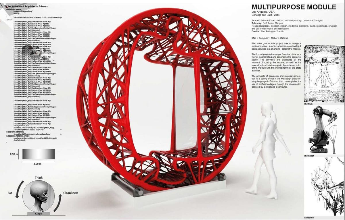 Multipurpose 3D printed Module | Alan Rodriguez Carrillo | Archinect