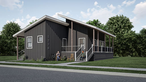 Double Shift House render. Image courtesy of University at Buffalo