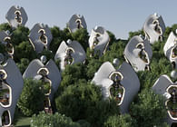 MASK Architects has designed the world's first steel 3D printed structure of modular houses for Nivola Museum’s