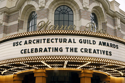 This year's Architectural Guild Dinner took place at Warner Bros. Studios in Burbank, CA. Image courtesy USC School of Architecture.