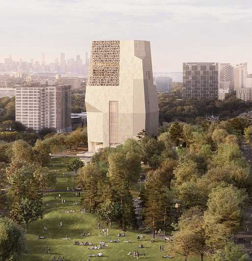 the Center designed by Tod Williams & Billie Tsien Architects in collaboration with Interactive Design Architects (IDEA) as Associate Architect. Image courtesy of Obama Foundation