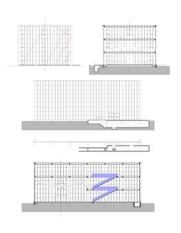 Section, view TRANSAT architekti