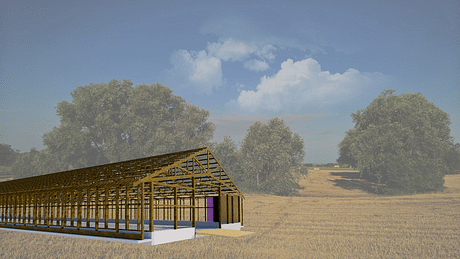 Construction 3D drawing for Chicken Farm