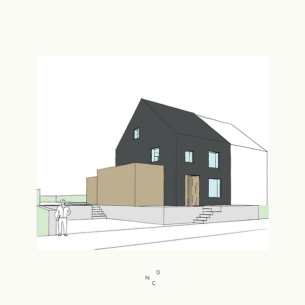 De Nieuwe Context zet de eerste ontwerp-ideeën voor deze renovatie & uitbreiding te Leuven op papier.