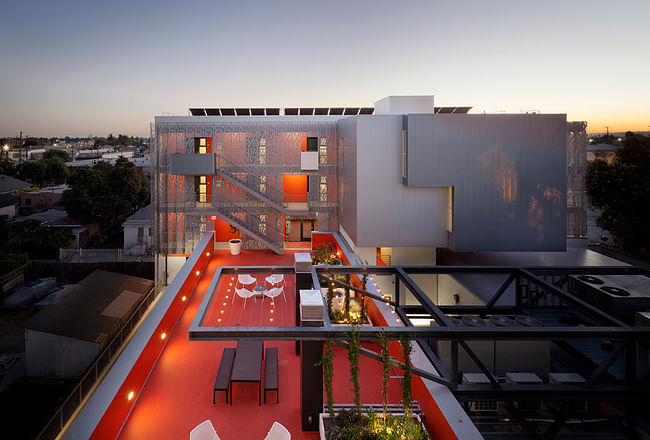 Multi-Family-Affordable Housing Award: 28th Street Apartments (Photo: Eric Staudenmaier Photography), Design/Executive Architecture Firm: Koning Eizenberg Architecture, Inc. Contractor Company: Alpha Construction Co. Inc.