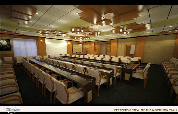 Interior perspective view of Auditorium Hall, Local Development Ministry, Singha Durbar