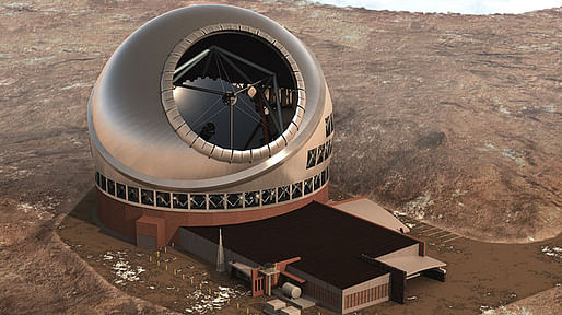 Artist's rendering of the $1.4 billion Thirty Meter Telescope. Courtesy TMT Observatory Corporation.