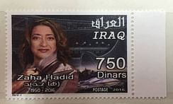 Iraq honors Zaha Hadid with commemorative stamp — which features rejected Tokyo stadium design